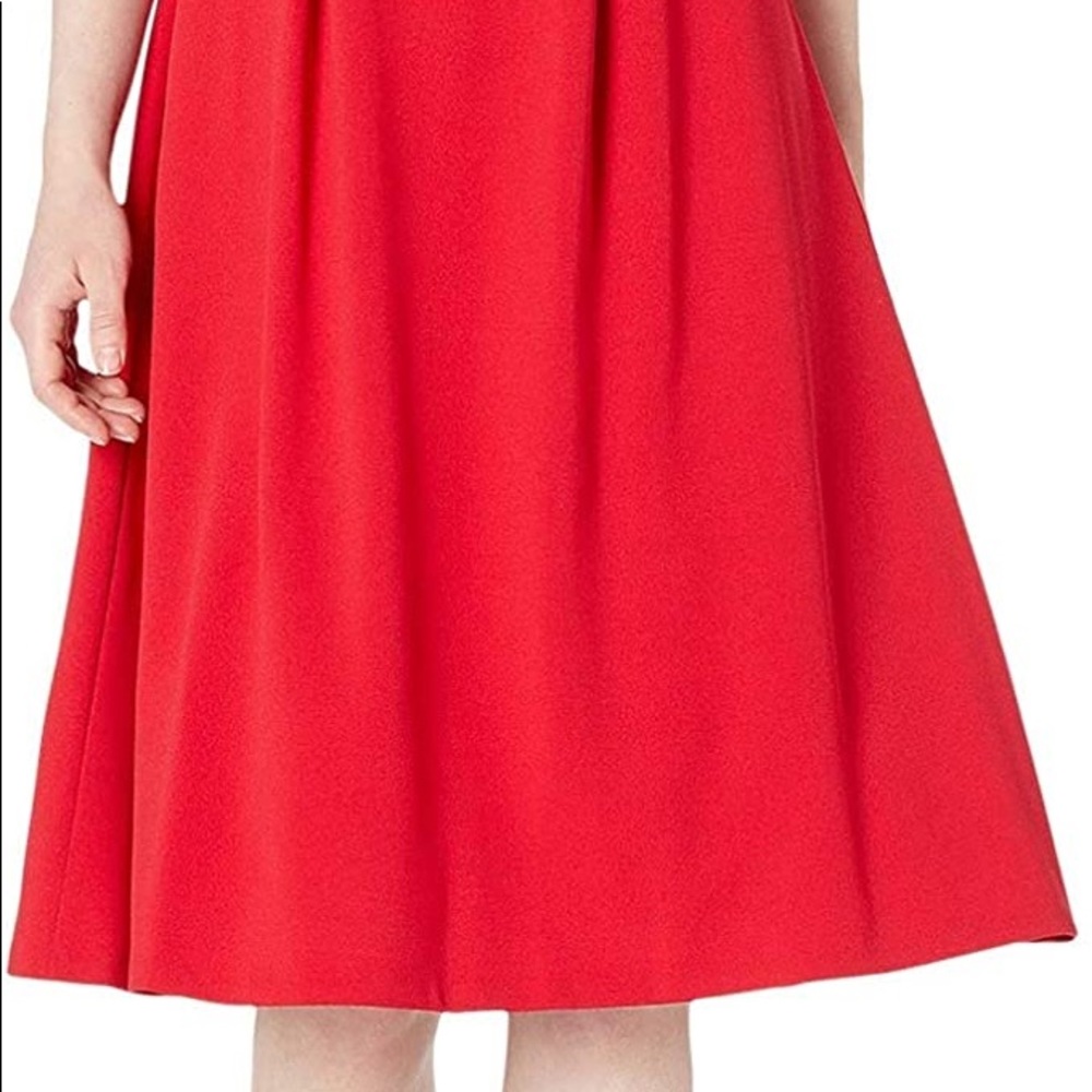 Calvin Klein Halter Fit & Flare Red Dress, NEW! - Picture 2 of 8